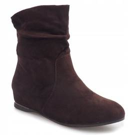 Botas de cuña de ante 619-PA Marrón 2