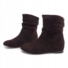 Botas de cuña de ante 619-PA Marrón 4