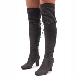 Botas de ante en una barra 15135-67 Gris 1