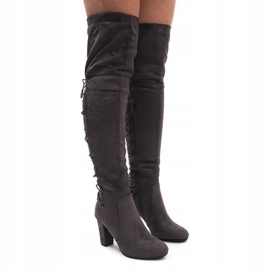 Botas de ante en una barra 15135-67 Gris 3