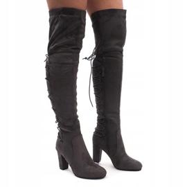 Botas de ante en una barra 15135-67 Gris 4