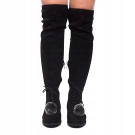 Botas Ante Pompon G-41 Negro 4