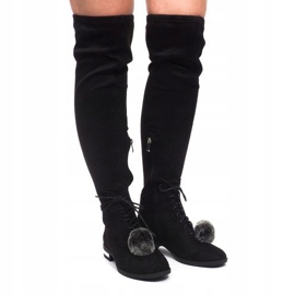 Botas Ante Pompon G-41 Negro 5