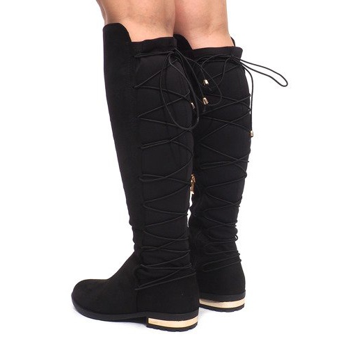 Botas Ante Pompon G-42 Negro 2