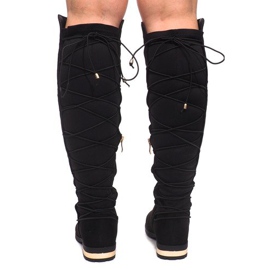 Botas Ante Pompon G-42 Negro 5