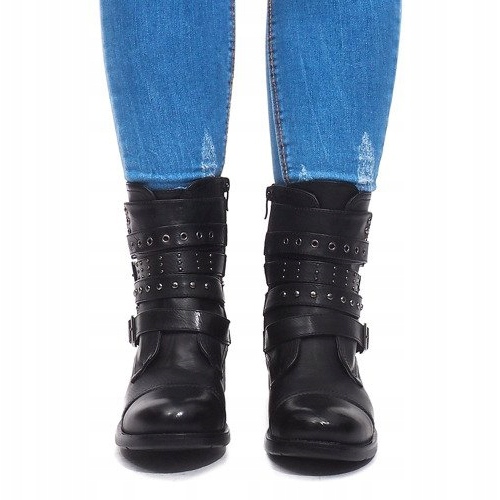 Botas cálidas con hebilla M172 Negro 2 Botas cálidas con hebilla M172 Negro 2