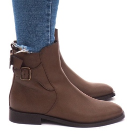 Botas Chelsea sólidas y aisladas 740 Camel marrón 3