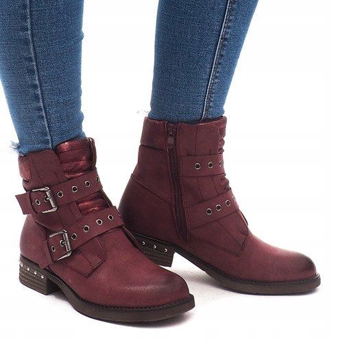 Botas cálidas con hebilla M170 Winny rojo 1 Botas cálidas con hebilla M170 Winny rojo 1