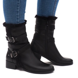 Botas cálidas con hebilla 3140 Negro 4