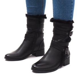 Botas cálidas con hebilla 3140 Negro 2