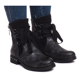 Botas calientes y gastadas S113 Negro 2