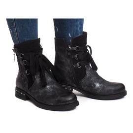 Botas calientes y gastadas S113 Negro 3
