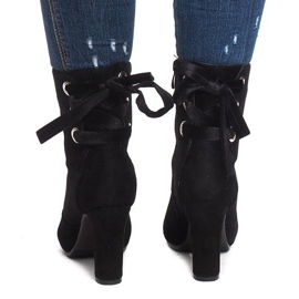 Botas de ante con tacón 16091-11 Negro 4