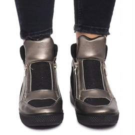Zapatillas de cuña TL020-3 negro gris 1