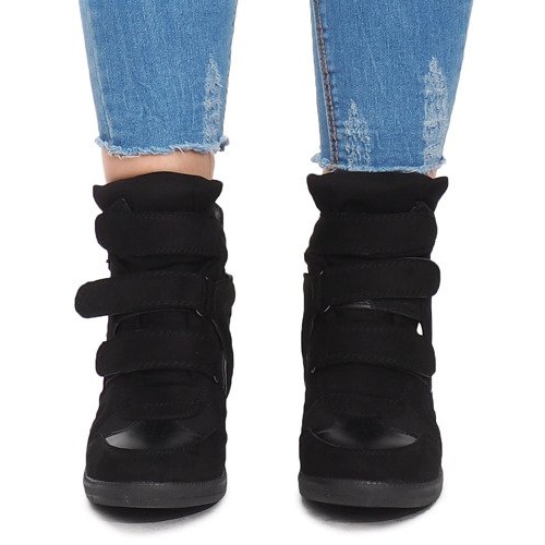 Zapatillas de cuña BZ8386 Negro 1