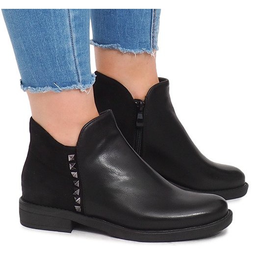 Botas con Cremallera WW070A Negra negro 1