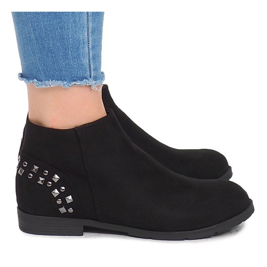 Botas de ante con tachuelas 30696 Negro 1
