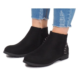 Botas de ante con tachuelas 30696 Negro 3