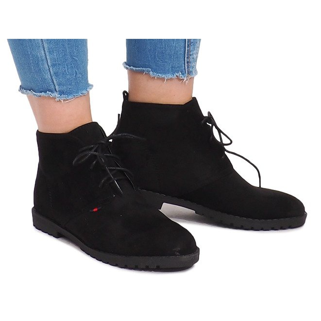 Botas con cordones JS7993 Black negro 2 Botas con cordones JS7993 Black negro 2