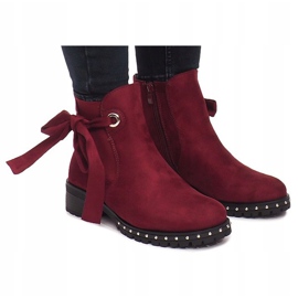 Botas de ante DR1798-64 Burdeos rojo 2