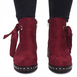 Botas de ante DR1798-64 Burdeos rojo 1