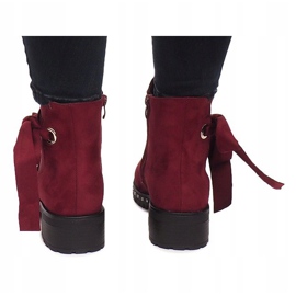 Botas de ante DR1798-64 Burdeos rojo 4