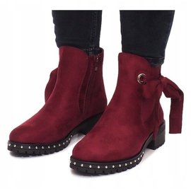 Botas de ante DR1798-64 Burdeos rojo 5