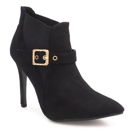 Botas De Tacón Alto Ante PK097 Negro 1
