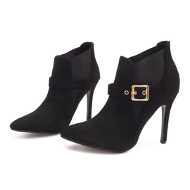 Botas De Tacón Alto Ante PK097 Negro 2