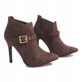 Botas De Tacón Alto Ante PK097 Caqui multicolor verde 1 Botas De Tacón Alto Ante PK097 Caqui multicolor verde 1