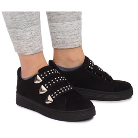 Deportivas Con Velcro Con Lentejuelas AB-3 Negro 3