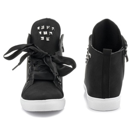 Botines de ante y lazos TL0149-2 Negro 4