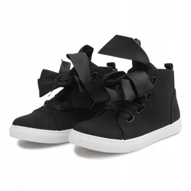 Botines de ante con lazos TL0148-4 Negro 4