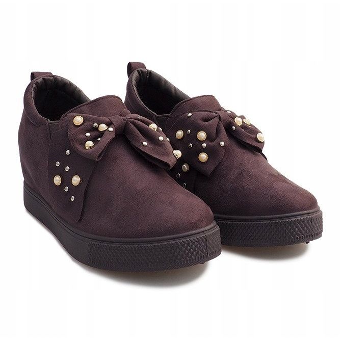 Deportivas cuña gris 6186 marrón 1