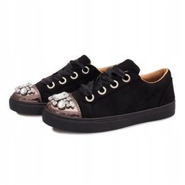 Zapatillas de deporte ricamente decoradas 6192 Negro 3