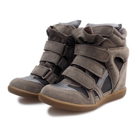 Zapatillas de cuña R9686 Gris 4