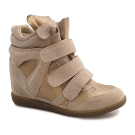 Zapatillas de cuña R9686 Beige 1