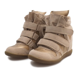 Zapatillas de cuña R9686 Beige 3