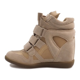 Zapatillas de cuña R9686 Beige 2