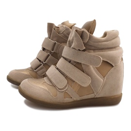 Zapatillas de cuña R9686 Beige 5