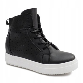 Zapatos deportivos con cuña calada NB53P Negro 2