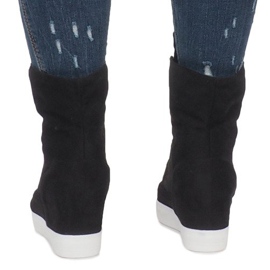 Zapatillas con cuña indias de ante negras negro 4