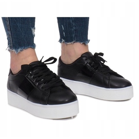 Zapatillas negras en la plataforma Livet De Lux negro 4