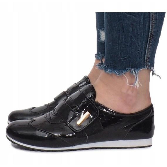 Brogues negros con velcro Denise 1 Brogues negros con velcro Denise 1