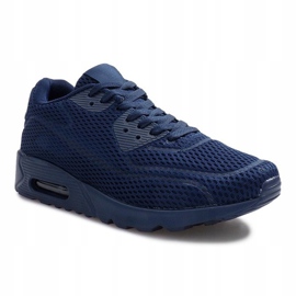 Zapatos deportivos de malla azul marino 1