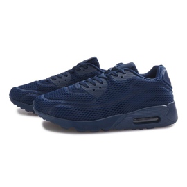 Zapatos deportivos de malla azul marino 2