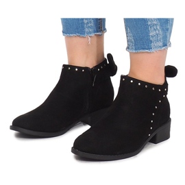 Botas de ante con cremallera LL230 Negro 4