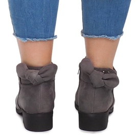 Botas de ante con cremallera LL230 Gris 4