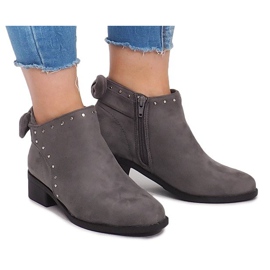 Botas de ante con cremallera LL230 Gris 3