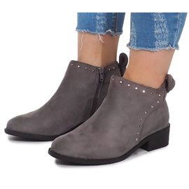 Botas de ante con cremallera LL230 Gris 5